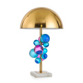 2020 hot sale gold metal bedroom marble base modern quality table lamp